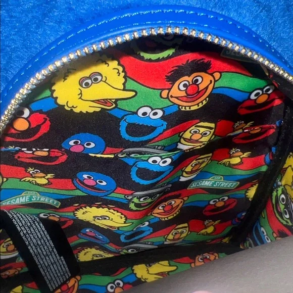 NWT Loungefly Sesame Street Cookie Monster Cosplay Mini Backpack W/Coin Bag - Picture 13 of 14